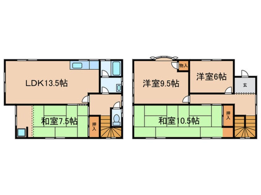 間取図 神戸市垂水区名谷町・貸家