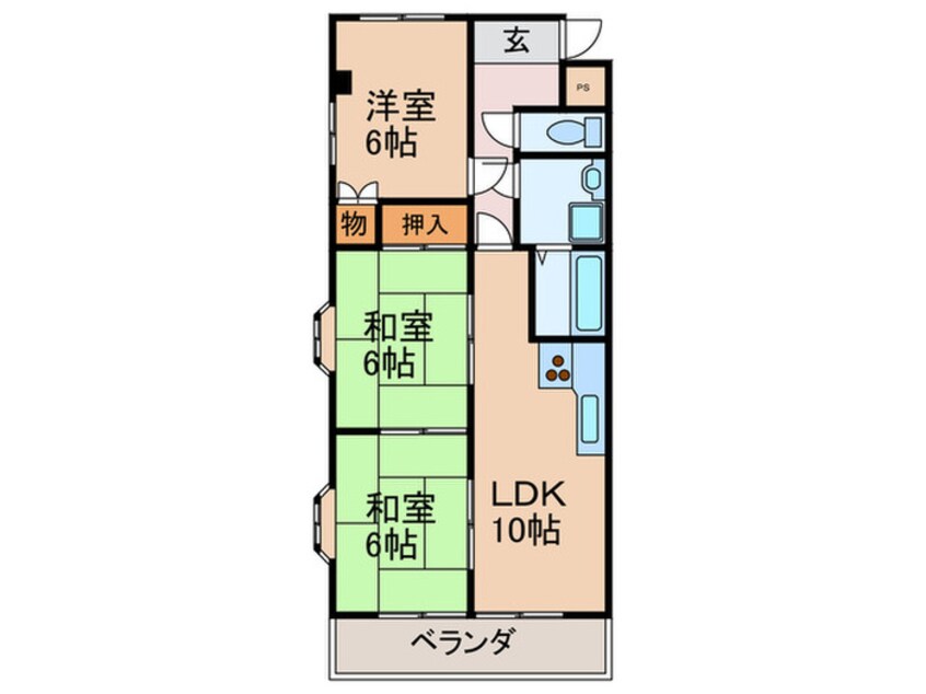 間取図 サンアミニティ南