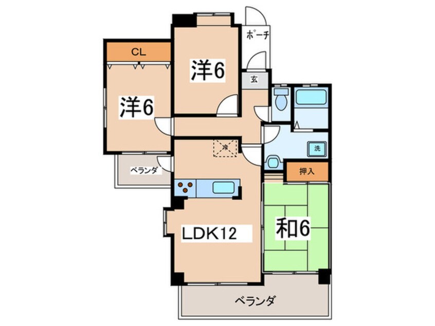 間取図 リベラルパレス文の里