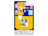 リバティーコート 1Kの間取り