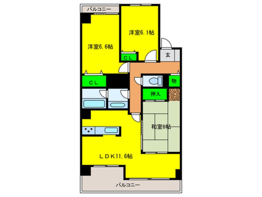 間取図 光明池アーバンライフ（１１３）