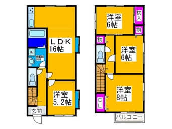 間取図 堺市東区日置荘西町5丁住宅