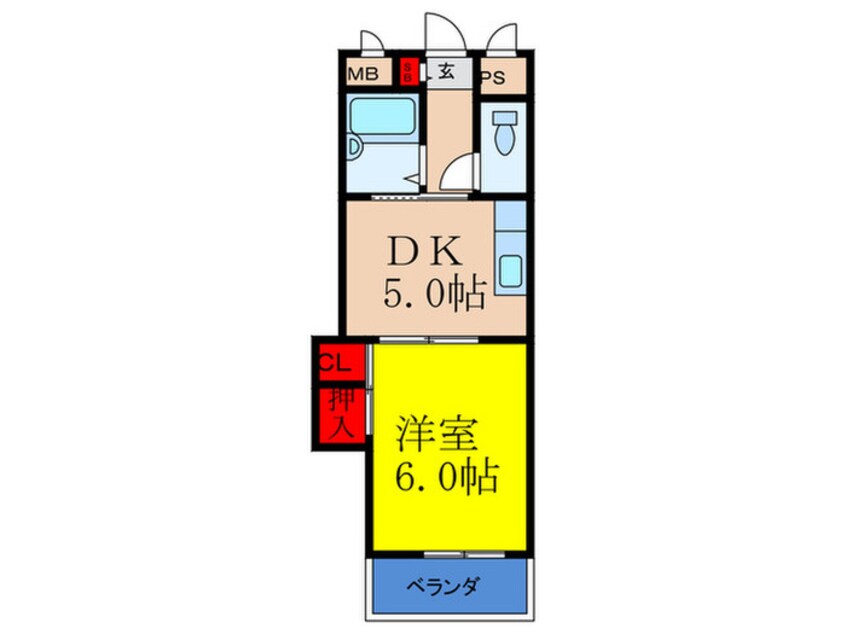 間取図 上新庄ｸﾞﾗﾝﾄﾞﾊｲﾂ北