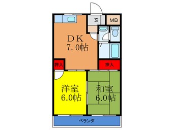 間取図 上新庄ｸﾞﾗﾝﾄﾞﾊｲﾂ北
