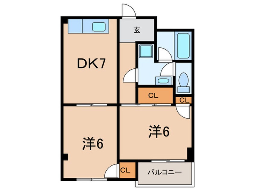 間取図 ポコアポコ住吉メゾンⅡ