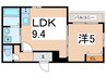 ハイツ　Bluebell 1LDKの間取り