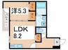 ハイツ　Bluebell 1LDKの間取り