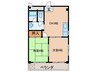 MEZON PUREZAENTO 2DKの間取り