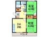 フナトマンション 2DKの間取り