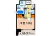 レジディア神戸元町 1Kの間取り
