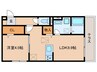 クローバー富士１号館 1LDKの間取り