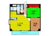 コーシン片町 2LDKの間取り