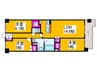 プレイズ新金岡(1508) 3LDKの間取り