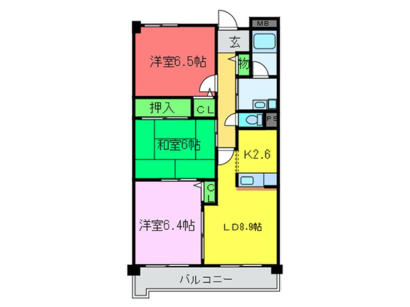 間取図 グランドゥ－ル光明池