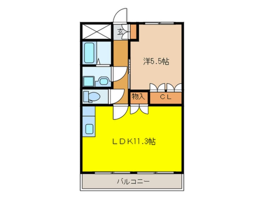 間取図 ビラ－ジュ新野辺