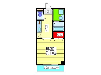 間取図 クイ－ンライフ勝山北