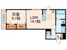 アイル京都八条 1LDKの間取り