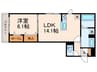 アイル京都八条 1LDKの間取り