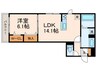 アイル京都八条 1LDKの間取り