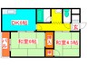 フローレスハイツ 2DKの間取り