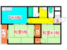 フローレスハイツ 2DKの間取り