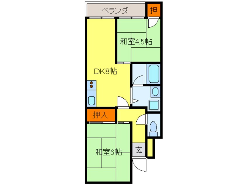 間取図 フローレスハイツ