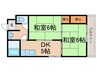 ハイツサンライズ 2DKの間取り