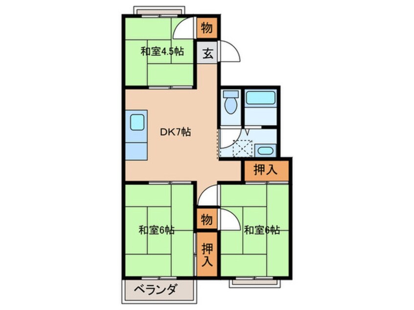 間取図 サンハイツＢ棟