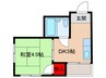 サンテルコ上新庄 1DKの間取り