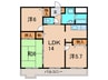 アプロ－ズコ－ト 3LDKの間取り