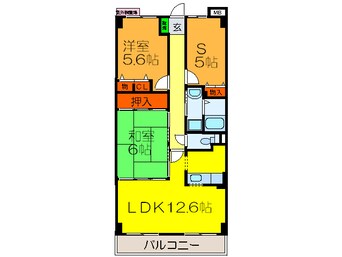 間取図 アディ－レ八尾