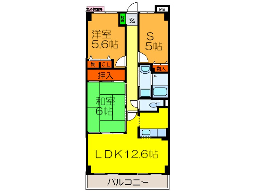 間取図 アディ－レ八尾