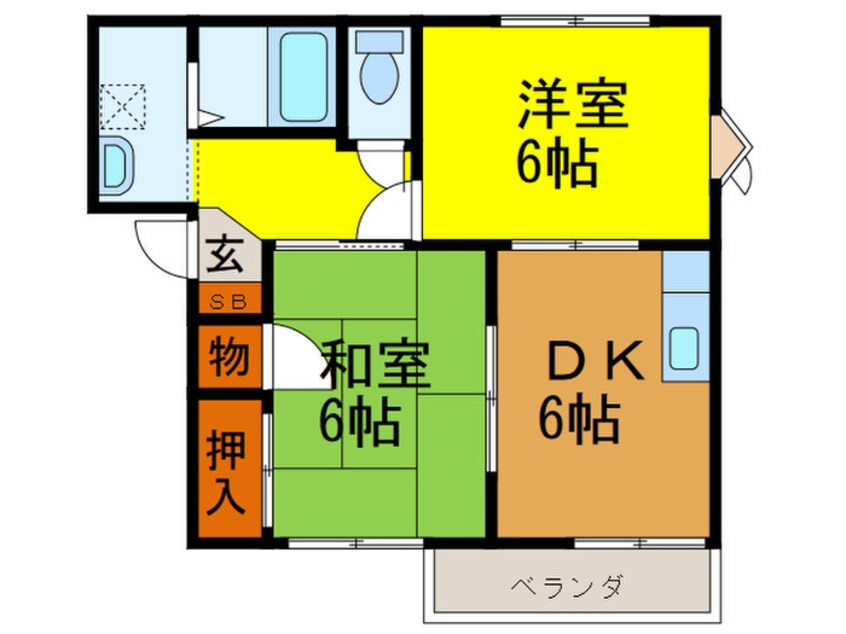 間取図 アビィロード枚岡