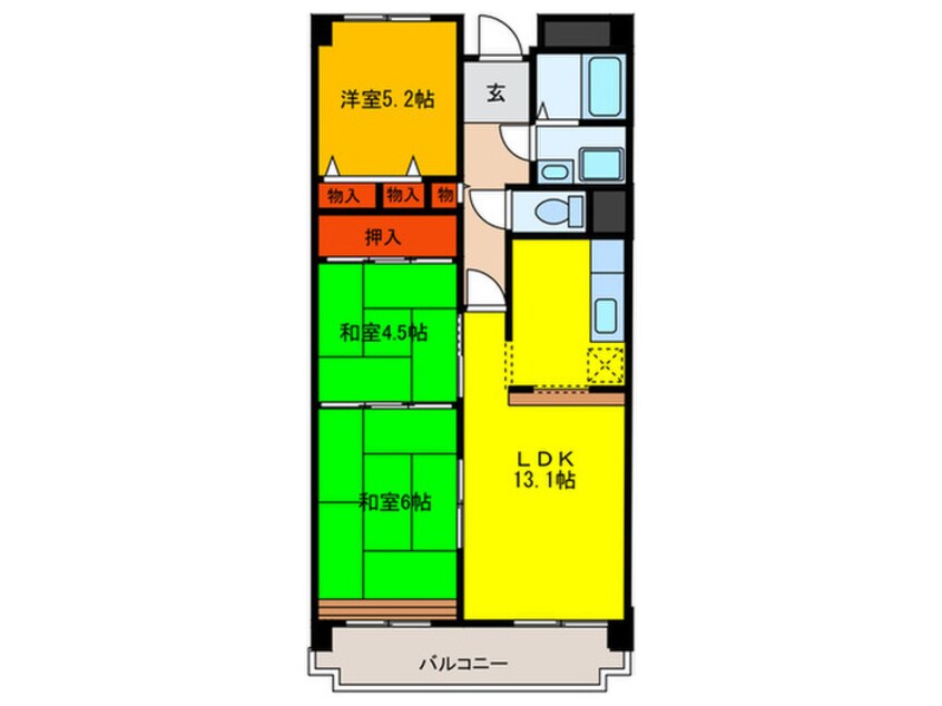 間取図 ビオト－プ旭ヶ丘