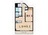 エメラルドグリ－ン西北 1LDKの間取り