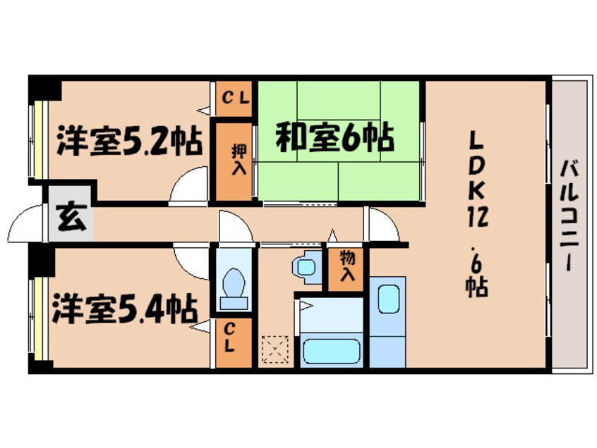 間取図 コ－ジ－スクエア広野