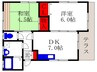 北町ハウス 2DKの間取り