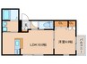 トロワフルーヴ 1LDKの間取り