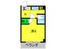 セラ天下茶屋 1Kの間取り