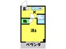 セラ天下茶屋 1Kの間取り
