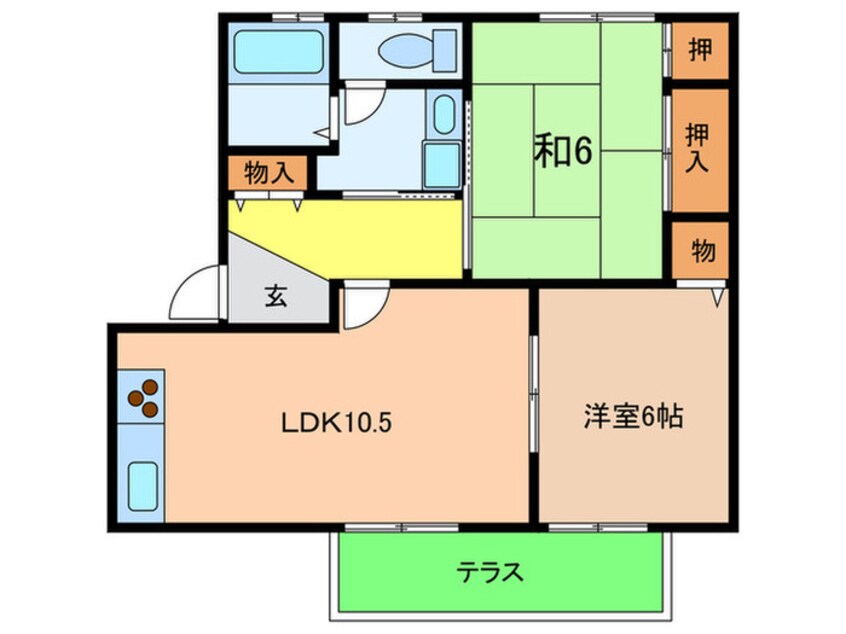 間取図 シャ－メゾン川面