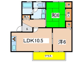 間取図 シャ－メゾン川面