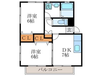 間取図 サクシース桂徳