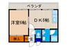 ふぁみーるりら 1DKの間取り