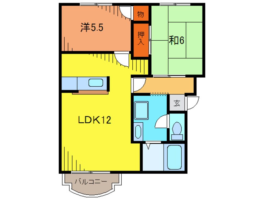 間取図 コントラ－ダ逆瀬川