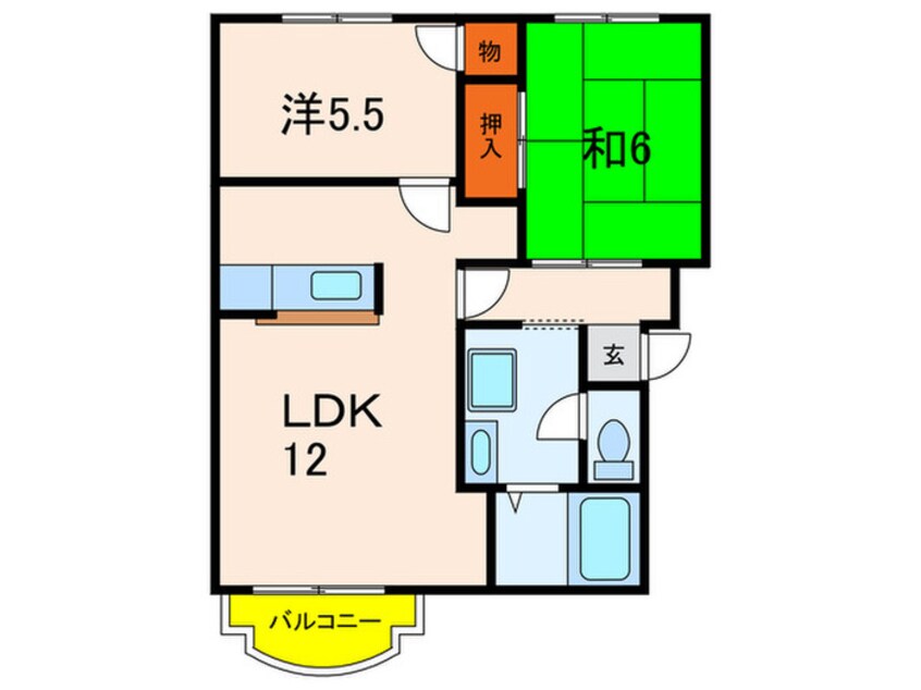 間取図 コントラ－ダ逆瀬川