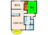 コントラ－ダ逆瀬川 2LDKの間取り