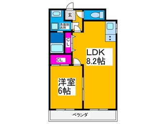 間取図 プランド－ル土師