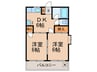 喜連ロイヤル１号館 2DKの間取り