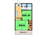 マンション南住吉 2DKの間取り